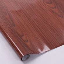 HOHOFILM яркие глянцевые под древесину зерна виниловая мебель стол стены стикеры автомобиля внутренние самоклеющиеся виниловые домашний декор