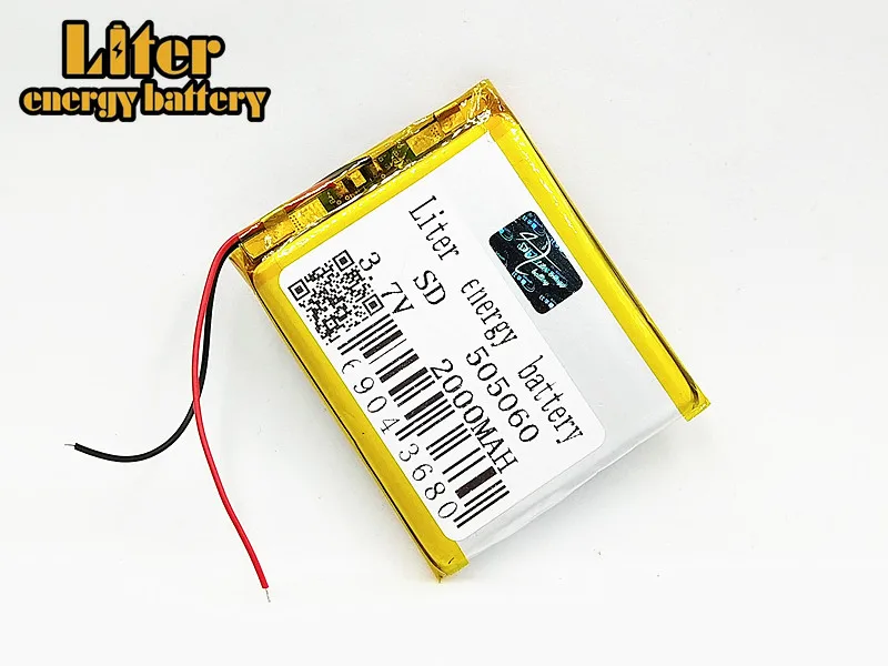 

3.7 V lithium polymer battery GPS navigation 505060 2000mah Li-Po Rechargeable Battery For MP4 MP5 DVD Cell Phone Tablet PC