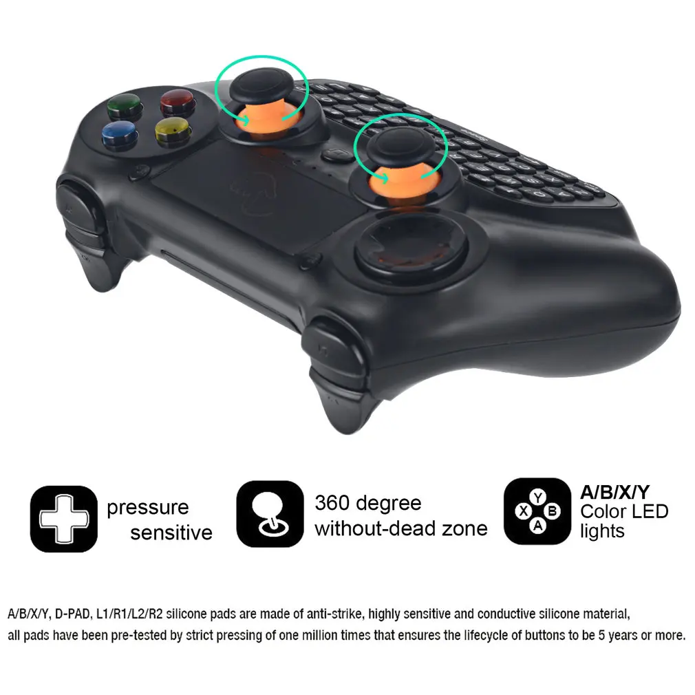 3 in 1 Multifunctional Wireless V3.0 Gamepad Controller with Keyboard and Touchpad 360-degree Flip