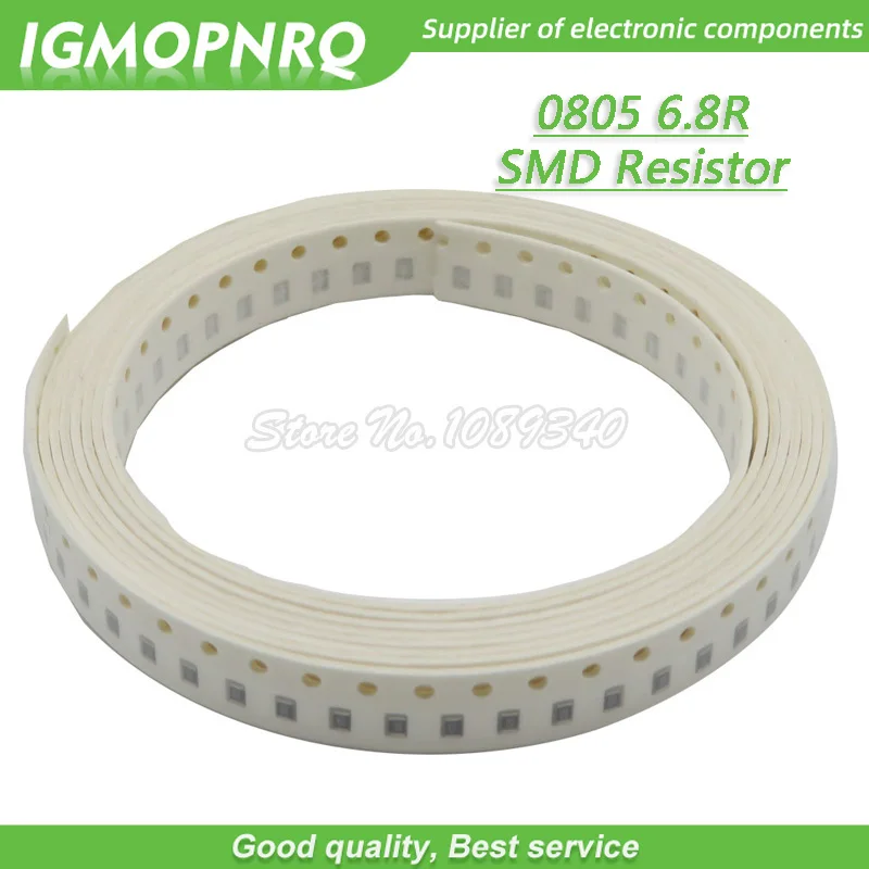 

300 шт. 0805 SMD резистор 6,8 Ом чиповый резистор 1/8 Вт 6.8R 6R8 ohms 0805-6.8R