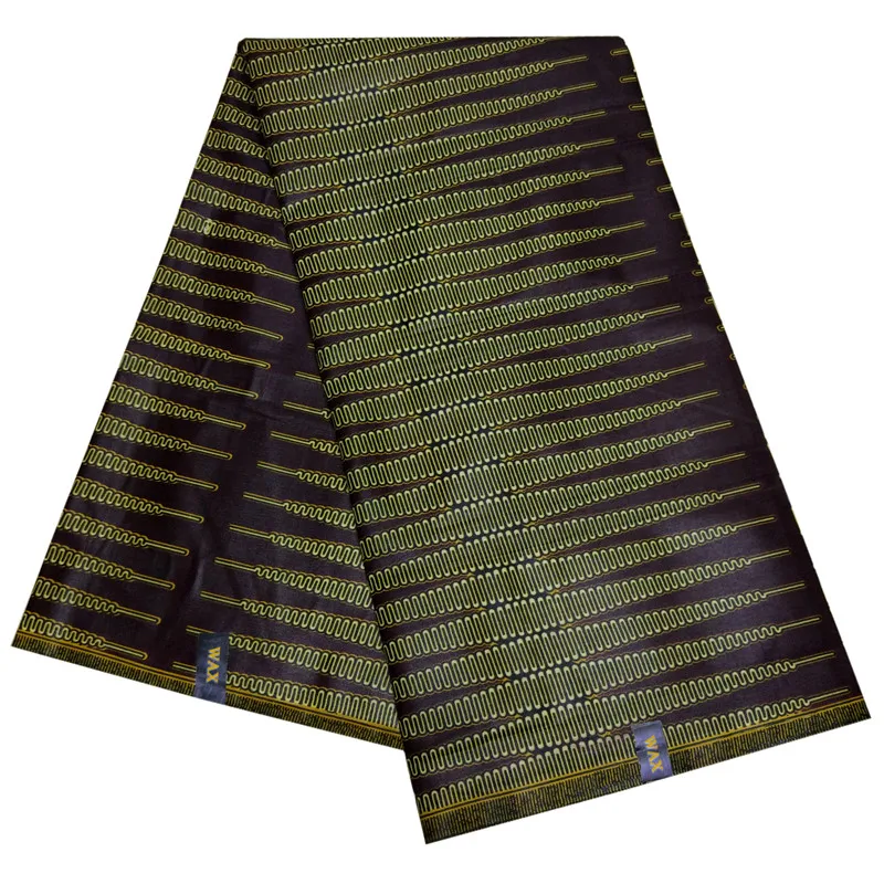 

African prints wax fabric guarantee dutch real wax 6 yards/pcs 100% cotton ankara Nigerian wax for men's sewing F93-19