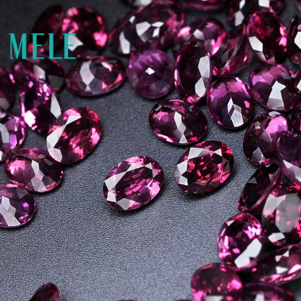 Gemstone Natural Red Alcoa Garnet 6X8mm 10pcs Oval Jewelry Making Loose Gemstone High Quality Stone DIY Ring Bracelet Earring