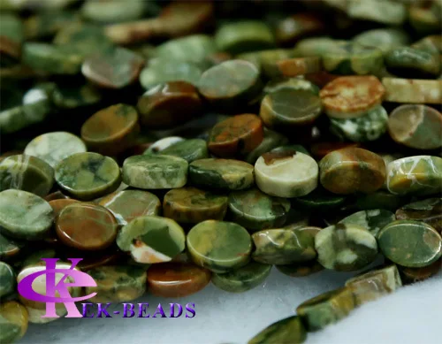 

Wholesale Natural Genuine Green Rhyolite Flat Oval Beads Loose Small Beads 4x6mm Fit Jewelry DIY Necklace OR Bracelets 02751