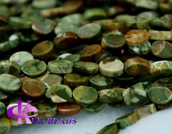 

Wholesale Natural Genuine Green Rhyolite Flat Oval Beads Loose Small Beads 4x6mm Fit Jewelry DIY Necklace OR Bracelets 02751