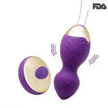 Vibrating Vaginal Kegel Koro Ball Tight Exercise Silicone Remote Control Vibrator Egg 10 frequencies adult toys for women
