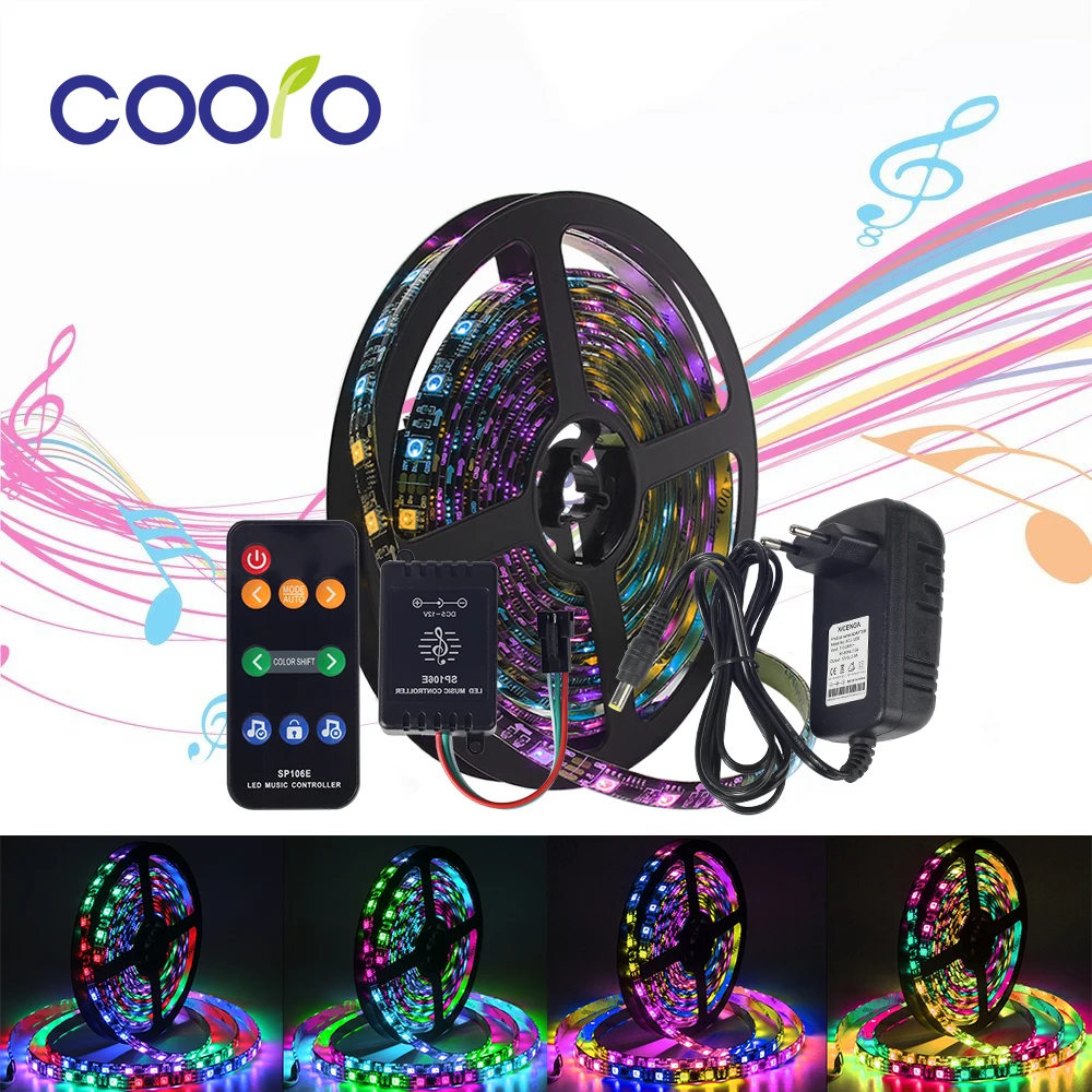 Цифровая светодиодная лента WS2811 5 м 10 12 В Dream Color 30 светодиодов/60 светодиодов