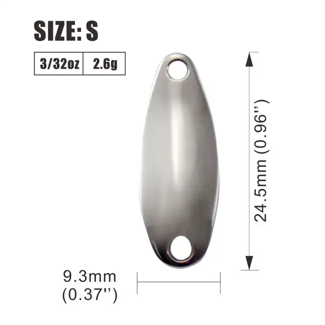 50pcs Brass Micro Salmon Fishing Spoon Blanks SP009 2.6g 3.5g , Bass