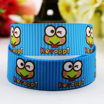 

7/8'' 22mm,1" 25mm,1-1/2" 38mm,3" 75mm Keroppi Cartoon Character printed Grosgrain Ribbon party decoration 10 Yards X-00802