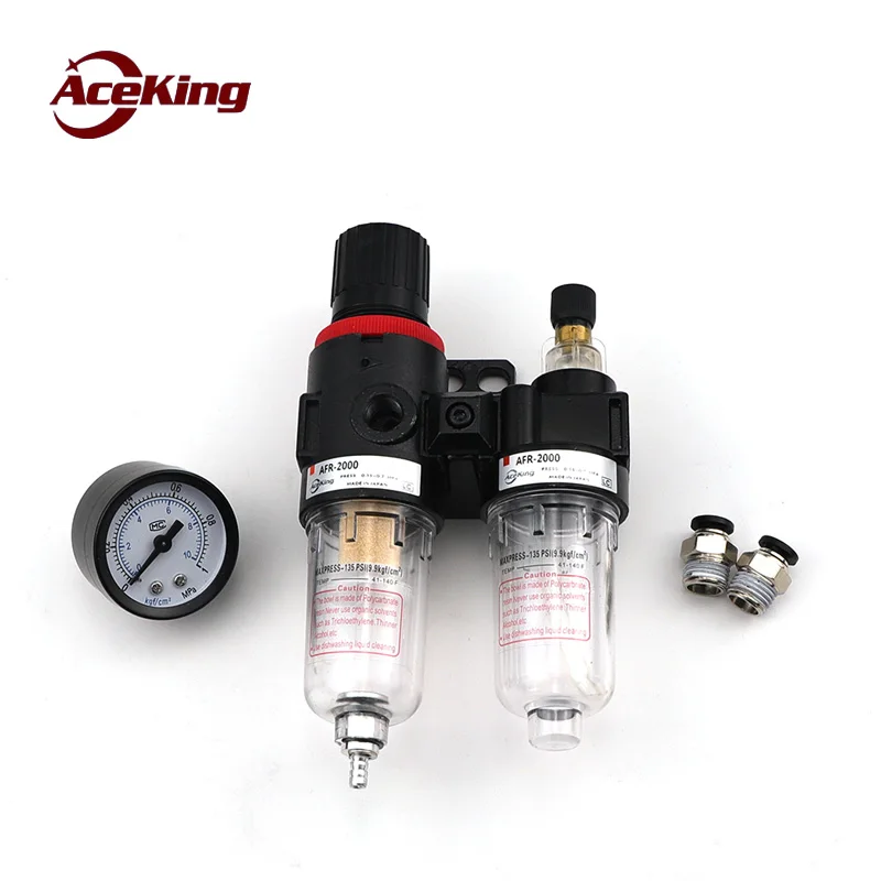 

AFC2000 air source processor AFR2000+AL2000 dual air oil water separator copper filter element air and compression filter