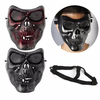 

1PC Plastic Halloween Protective Skull Skeleton Mask Terror Full Face for Tactical Military Halloween Horror Masks Party Fun New