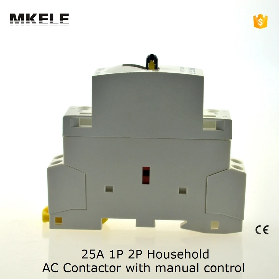 MKWCT 25M 2P 25A 220В/230В 50/60 Гц din рейка AC контактор для дома 2NO с ручным управлением|contactor