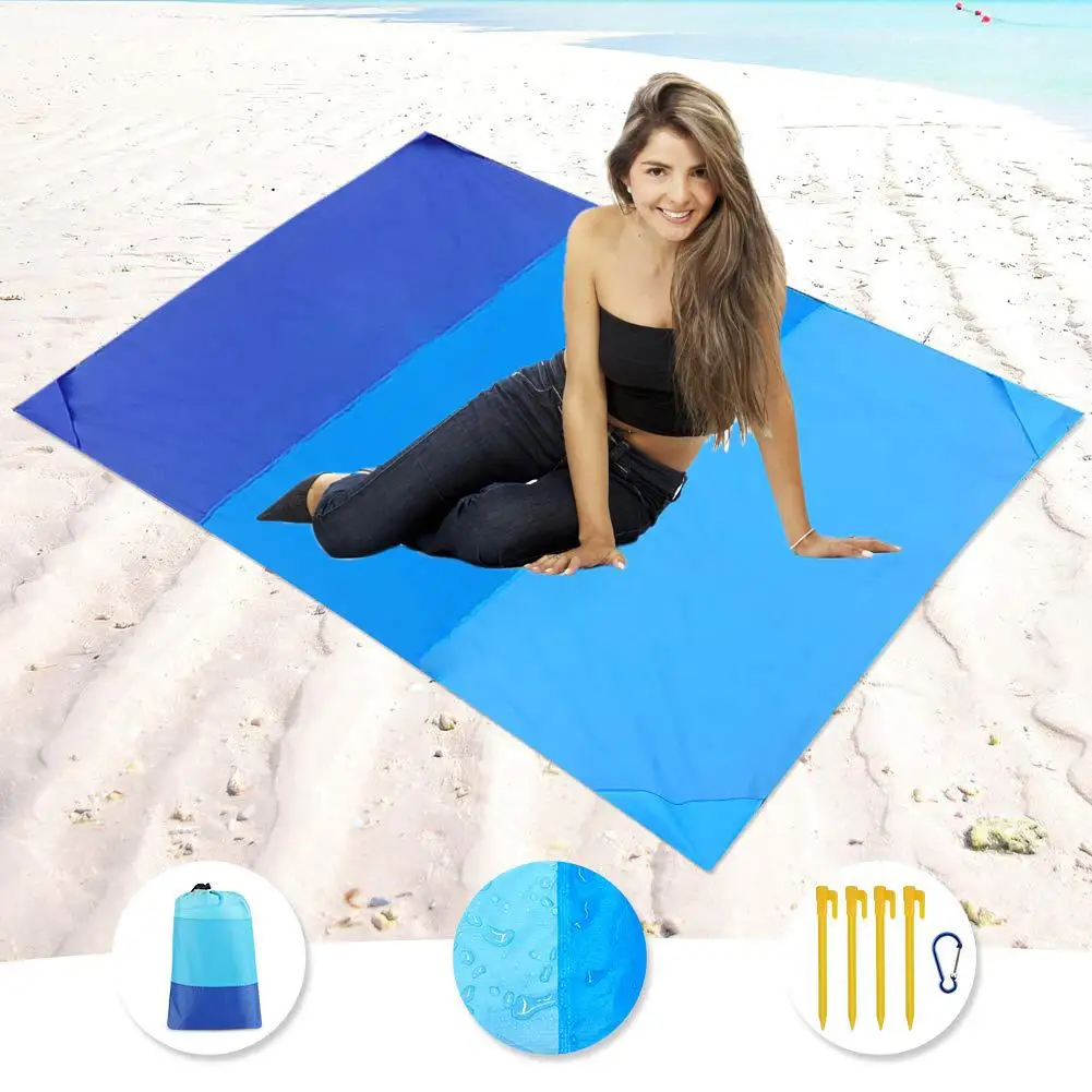 

Waterproof Quick Drying Outdoor Blanket Sand Beach Mat 210*200CM Portable Picnic Mat