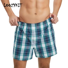 Loozykit летние мужские хлопковые шорты Свободный Повседневный пляжный костюм домашние боксеры с эластичным поясом размера плюс 6XL