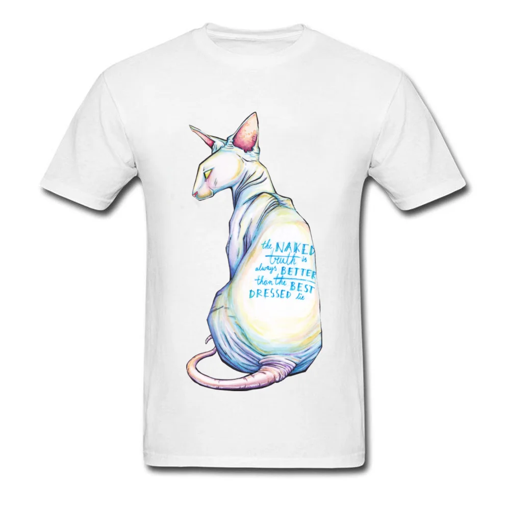 The naked truth Pure Cotton Men Short Sleeve T Shirt Normal ostern Day T Shirts Simple Style Tops Shirts Slim Fit Round Neck The naked truth white