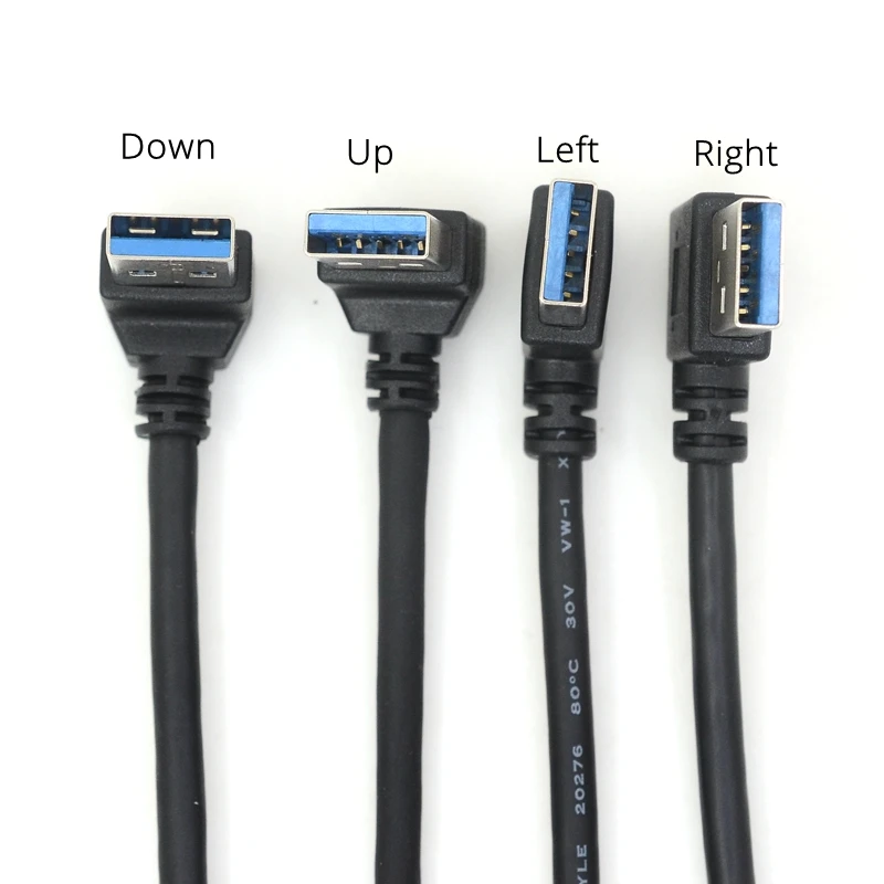 Удлинитель USB 3 0 с углом поворота 90 градусов штекер гнездо 5 Гбит/с|Кабели передачи