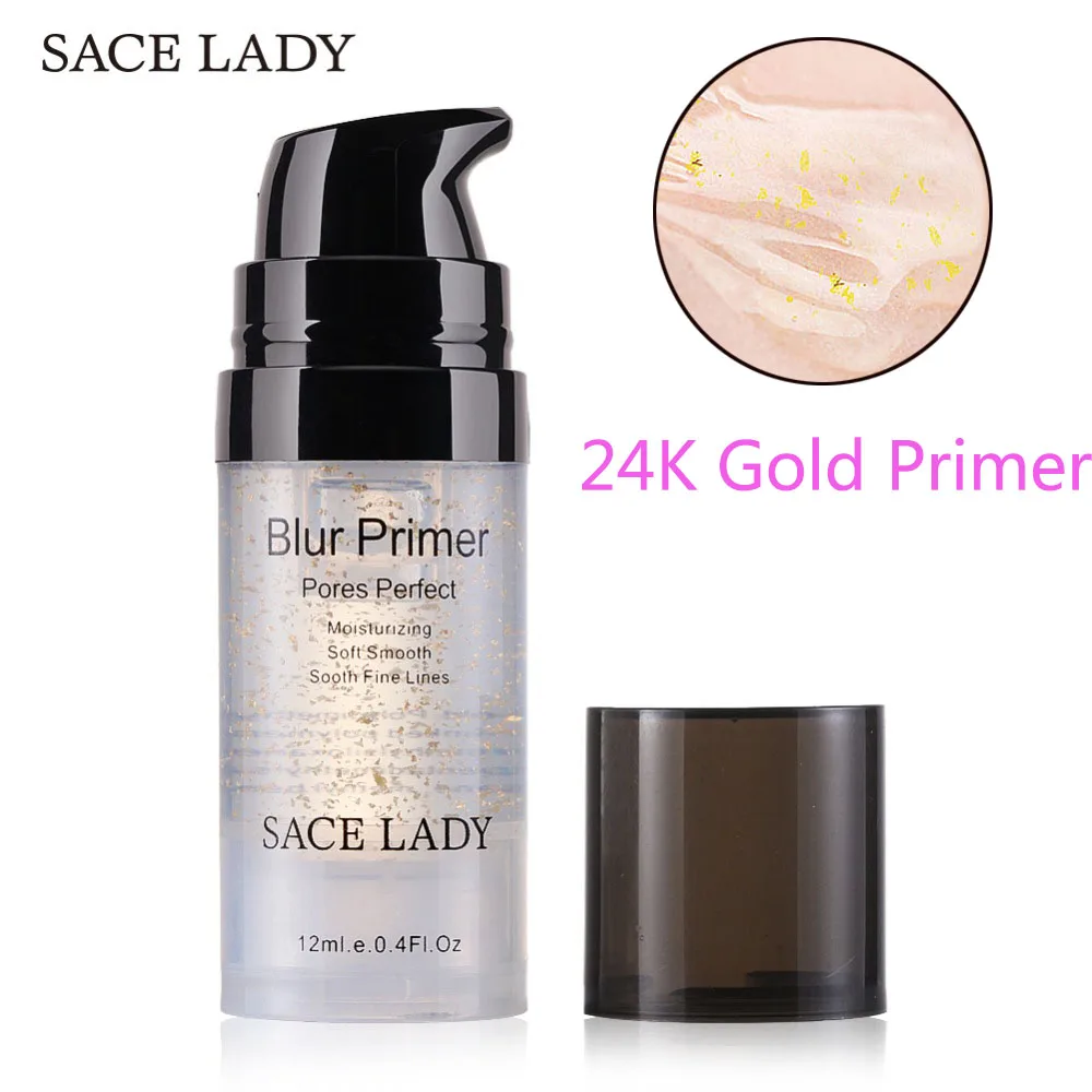 SACE LADY 24k золото Профессиональный макияж основа для лица масляный праймер
