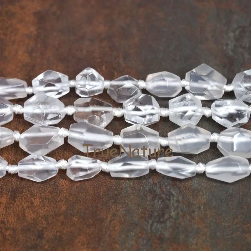 20170926-PM6709- Irregular Faceted Nugget White Quartz-18x26mm,14x19mm-3.09g_2