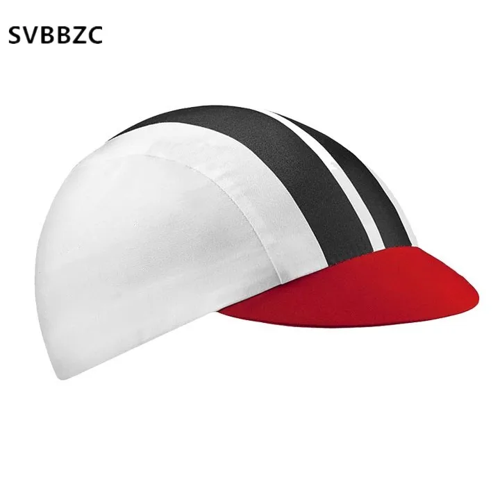 red cycling cap