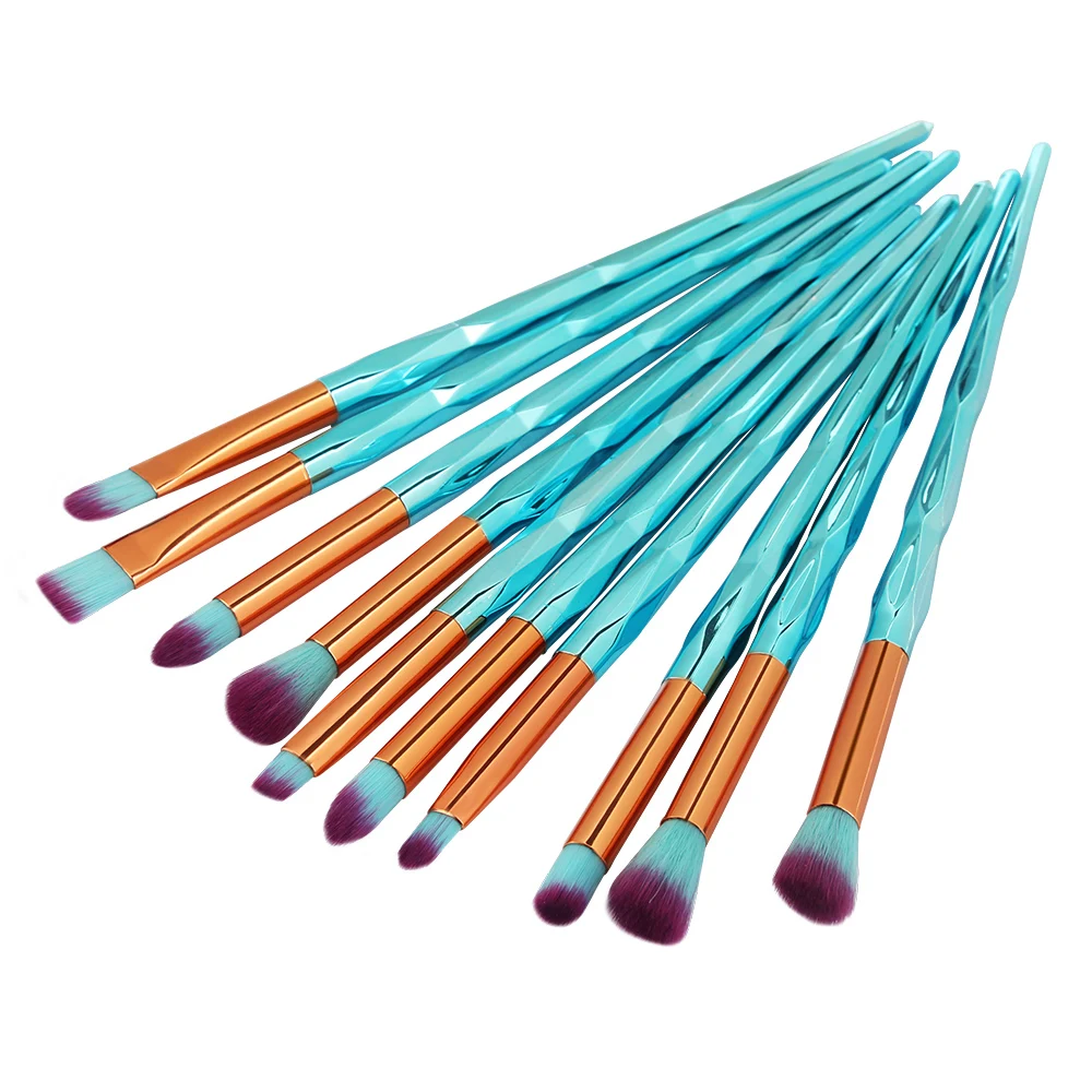 

HTHL-MAANGE 10 Pcs Makeup Brushes Set Pro Powder Foundation Eyebrow Lip Liner Corrective Brush Makeup Brush Cosmetics