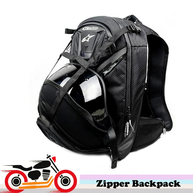 Multifunctional Motorcycle Backpack Helmet Bag Motocross Knight Riding Multi Pocket Zipper