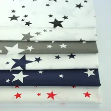 Печатная звезда детский хлопковый саржевый ткань для комплект кровати «сделай сам» шитье лоскутное стеганое Хлопковое платье изготовление тканей