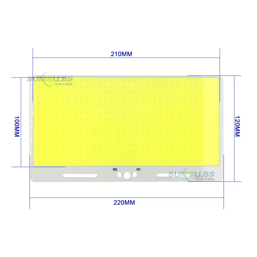 220*120 мм Ультра яркий 12 В COB светодиодный панельный светильник 200 Вт чип на Baord 6500K холодный белый цвет DC12V Светодиодный светильник для DIY декора автомобильных ламп