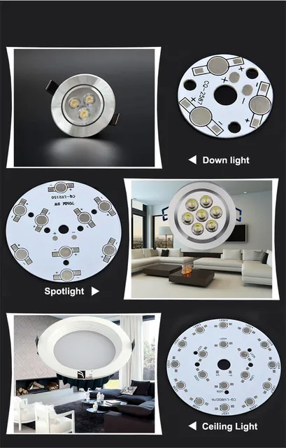 Aluminium LED PCB Platine 1W / 3W / 5W Verschiedene Arten