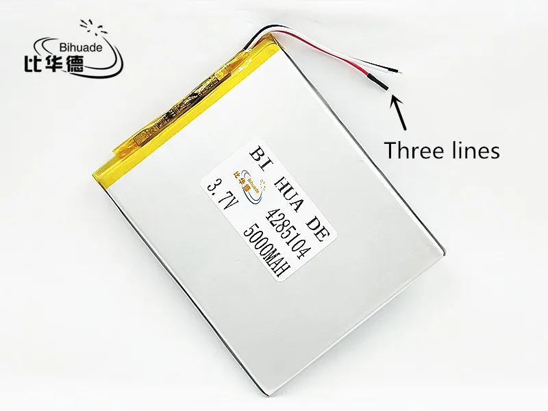 

Li-Po 3.7V 5000mAh 4285104 3 wire Lithium Tablet PC Battery with protection board Polymer battery