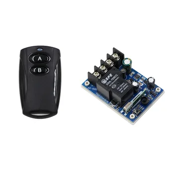 

Wide Voltage DC12V 24V 36V 48V 1CH 30A Relay Wireless Remote Control Switch 2Keys Black Transmitter With Receiver Hot Sale