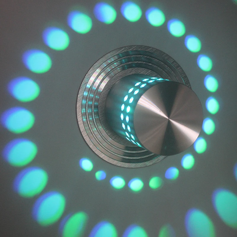 Современный 3 Вт светодиодный спиральный ночной Светильник AC85-265V встроенный алюминиевый светильник для дома, спальни прикроватный RGB светящийся светильник ing