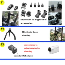 Gopro hero 5 accessories kit Set mount for Go Pro SJcam SJ4000 Xiaomi yi 4k Sony action cam eken h9 and all action camera kit25