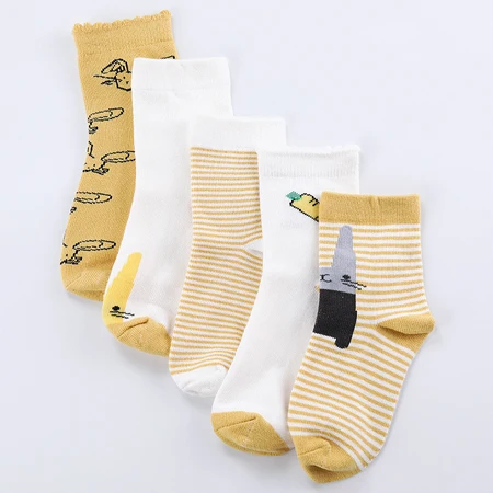 random 1 piece Носки с рисунками для детей от 2 до 12 лет Дышащие Короткие носки с милыми животными для мальчиков детские хлопковые носки для маленьких девочек - Цвет: random 1 piece