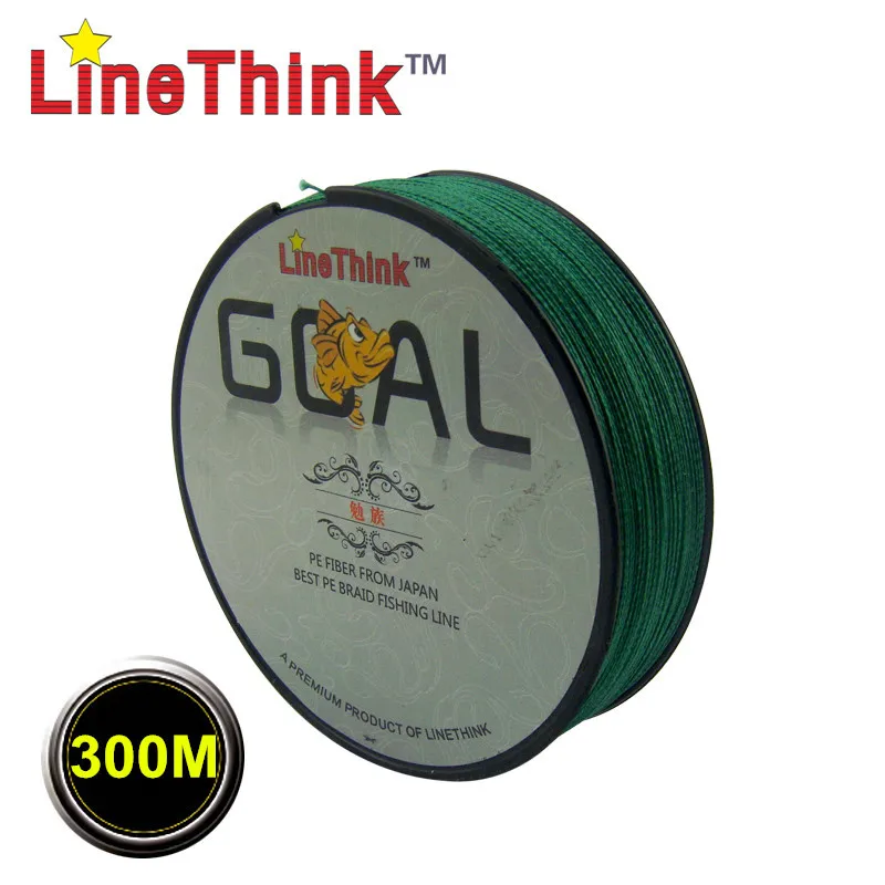 300 м бренд LineThink цель Япония Multifilament PE плетеная леска 6LB-100LB