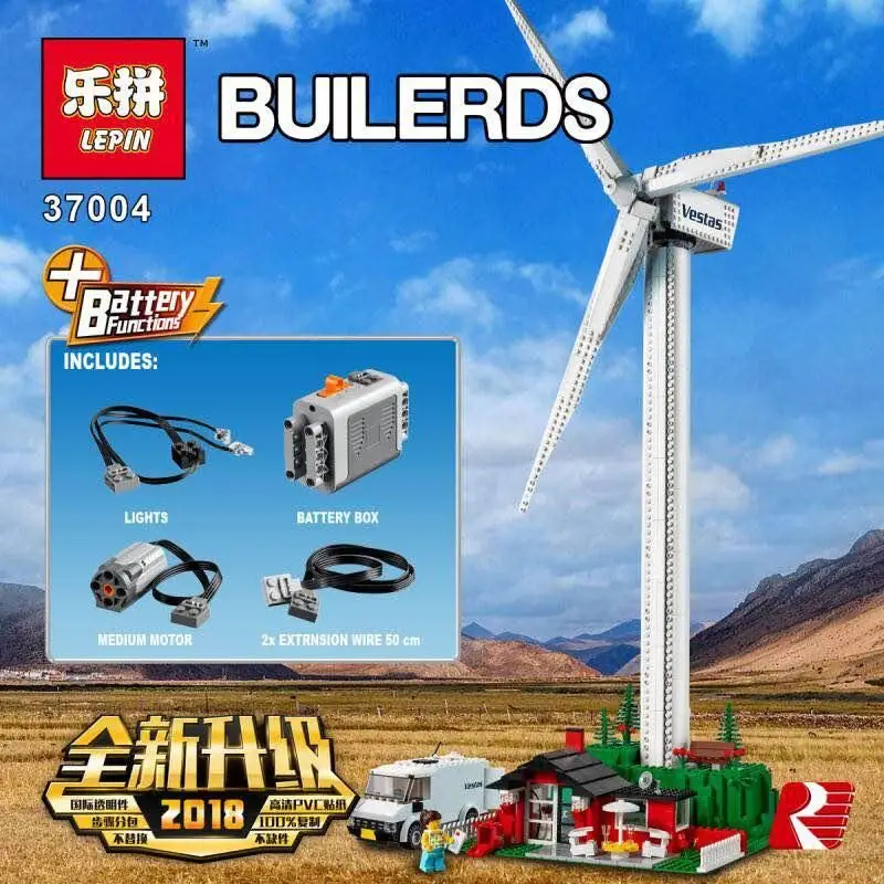 

Lepin 37004 Creative The 10268 Windmill Turbine with Motor Function Set Building Blocks Bricks DIY Toys Funny Christmas Gifts