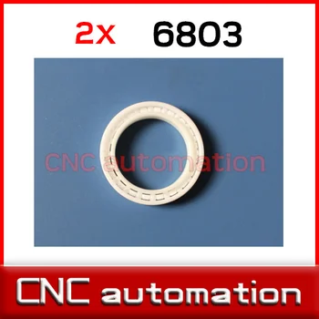 

2pcs full Zirconia ZrO2 6803 ceramic Radial shaft Ball Bearings 17*26*5mm