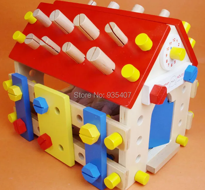 New wooden toy Blocks Wooden removable screws Room Baby toy baby-building-blocks-wooden : image New wooden toy Blocks Wooden removable screws Room Baby toy baby-building-blocks-wooden
