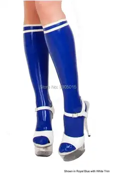 

Latex Rubber Knee Sock Latex Rubber Tight Stockings Air holes in feet