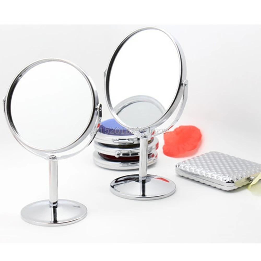 Красота Макияж двухстороннее косметическое зеркало нормальное и стоящее зеркало# H027