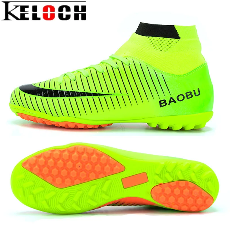 Keloch Mix Color Soccer Shoes Men High Ankle Football Boots Nonslip