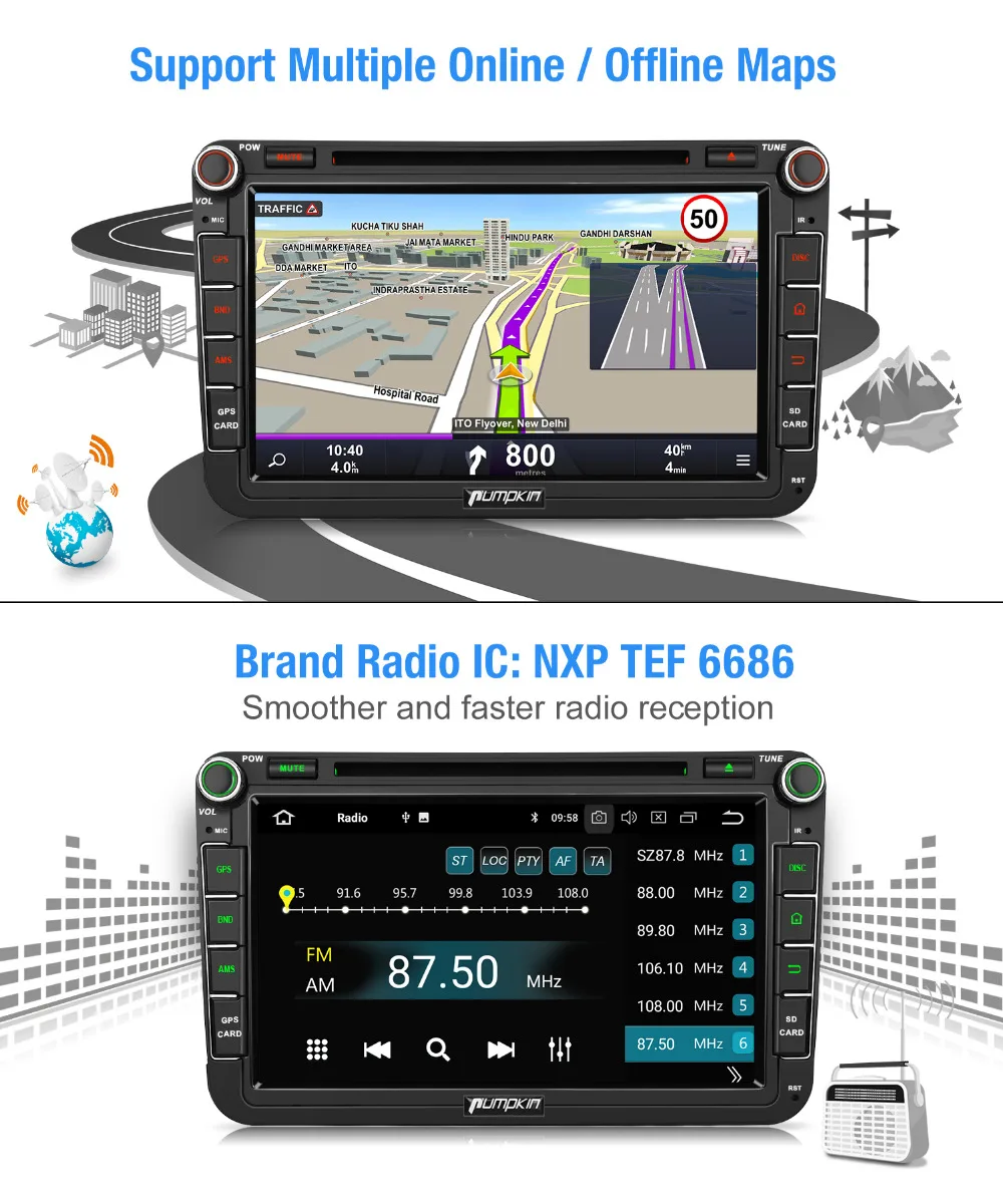 Clearance Pumpkin 2 Din 8
