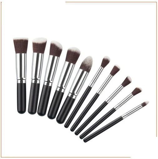 

10pcs Normal Kabuki Makeup Brush Set black 10pcs brushes each set