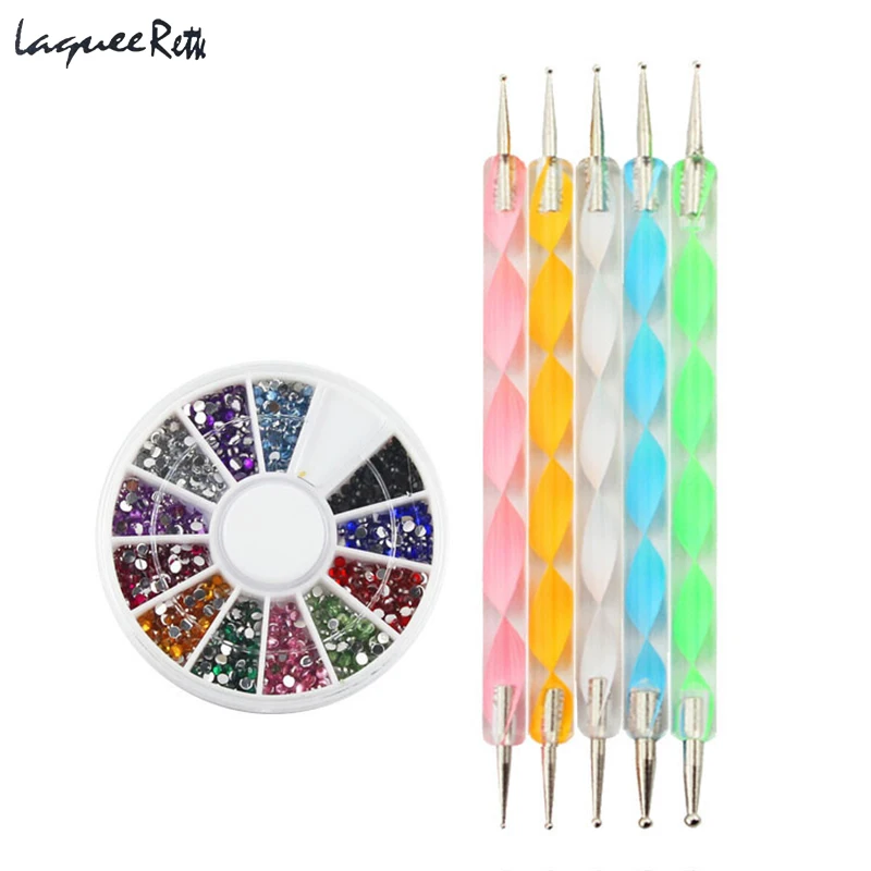 

Professional 5 Pcs Dotting Tools Pen Nail Art Rhinestones Gems Picking Crystal Tools Pencil Pen Easily Pick Up Pen Manicure
