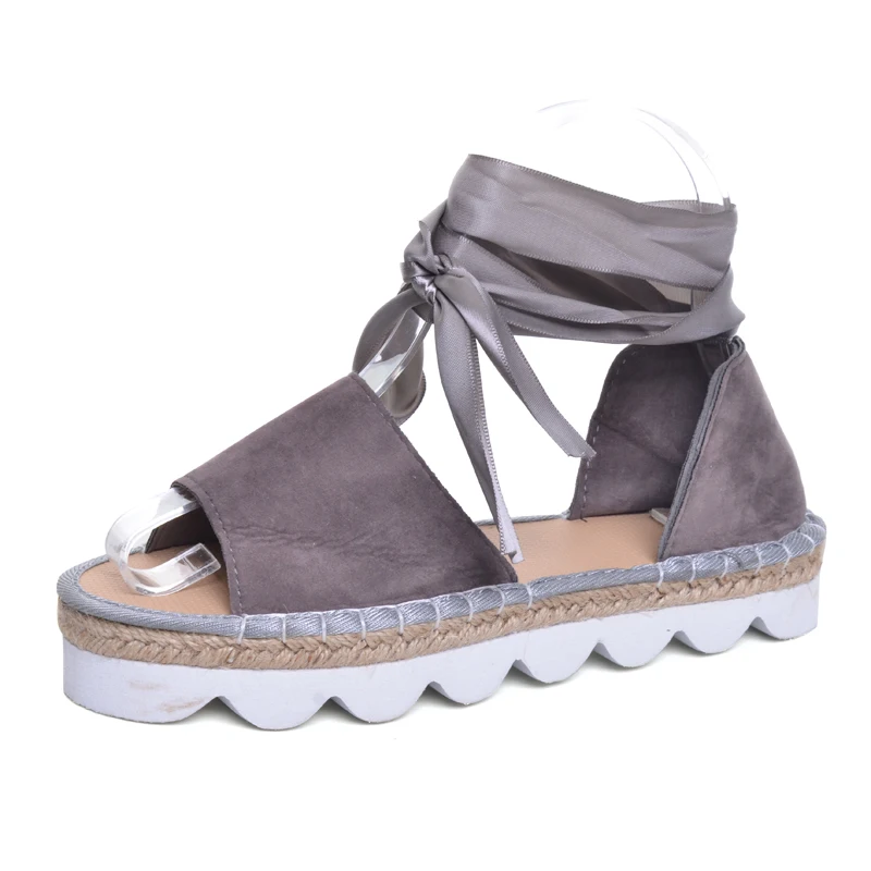 Tangnest عن تخصيص الدانتيل متابعة صنادل طراز جلاديتور المرأة الأزياء صندل مسطح الصيف السيدات زقزقة حذاء مزود بفتحة للأصابع امرأة زائد حجم 35-42 ...