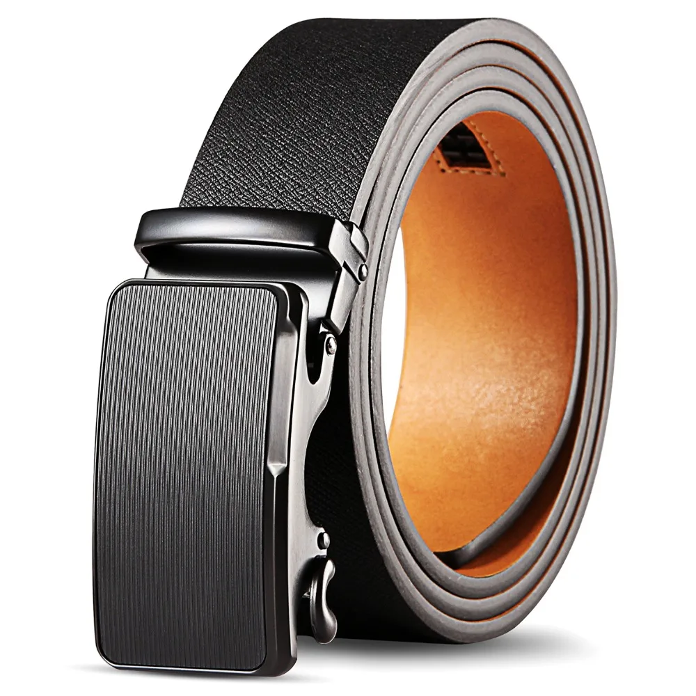 Yichaoyiliang Men's 100 Genuine Leather Ratchet Belt Cummerbunds Clip