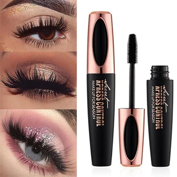 

Macfee Brand 4D Silk fiber EyeLashe Makeup Waterproof Silicone Brush Head Mascara Lengthening Thicker Mascara