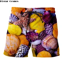 PLstar Космос брендовая одежда лето стиль мода Шорты океан shell 3d принт Мужские Женские повседневные Шорты