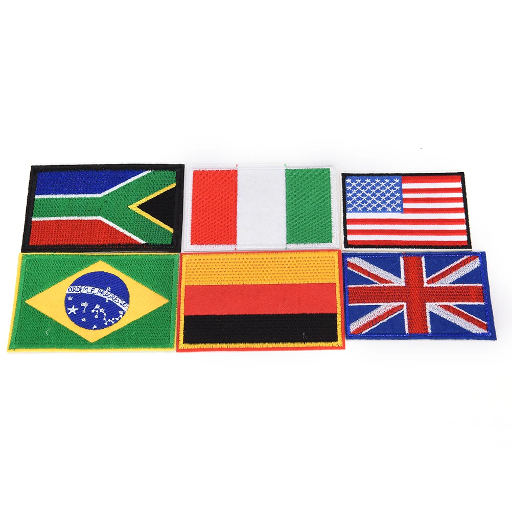 

1PCS Fashion Embroidered Flag Patches Badge Patch 3D Tactical Military Patches Fabric Cloth Armband National Flag Badge
