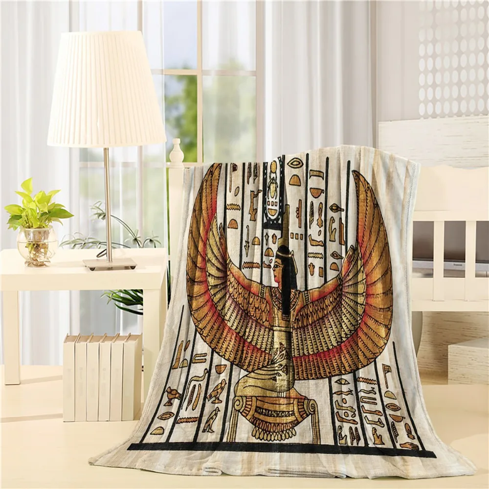 

Egyptian Ancient Religion Historical Art Egyptian Parchment Texture Flannel Throw Blanket Lightweight Cozy Super Soft Fabric
