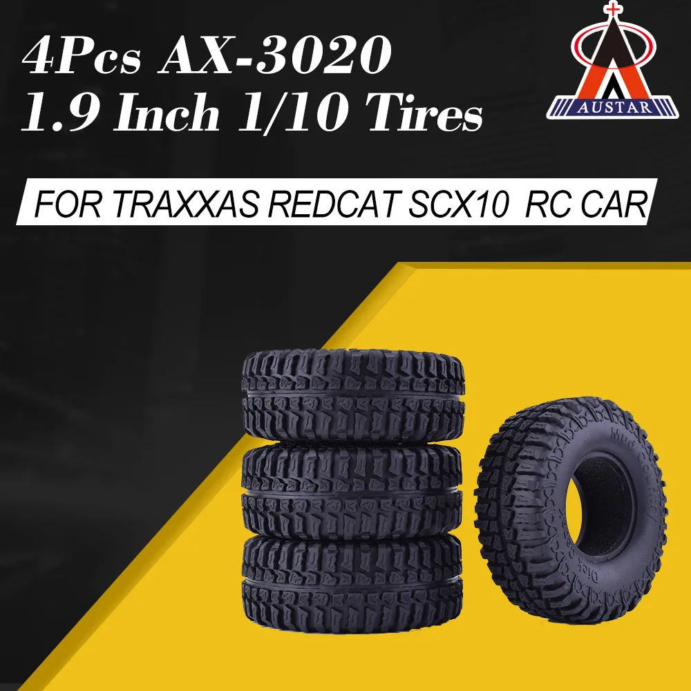 4 шт. AUSTAR AX 3020 1 9 дюйма 110 мм резиновые шины для автомобилей 1/10 Redcat Rocks Crawler SCX10 AXIAL RC4WD