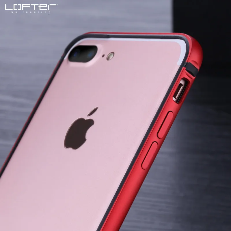 Китайский красный Ультратонкий алюминиевый бампер для iPhone 7 8 Plus тонкий